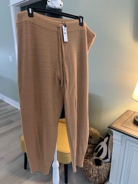 Express Camel Knit Drawstring Pants